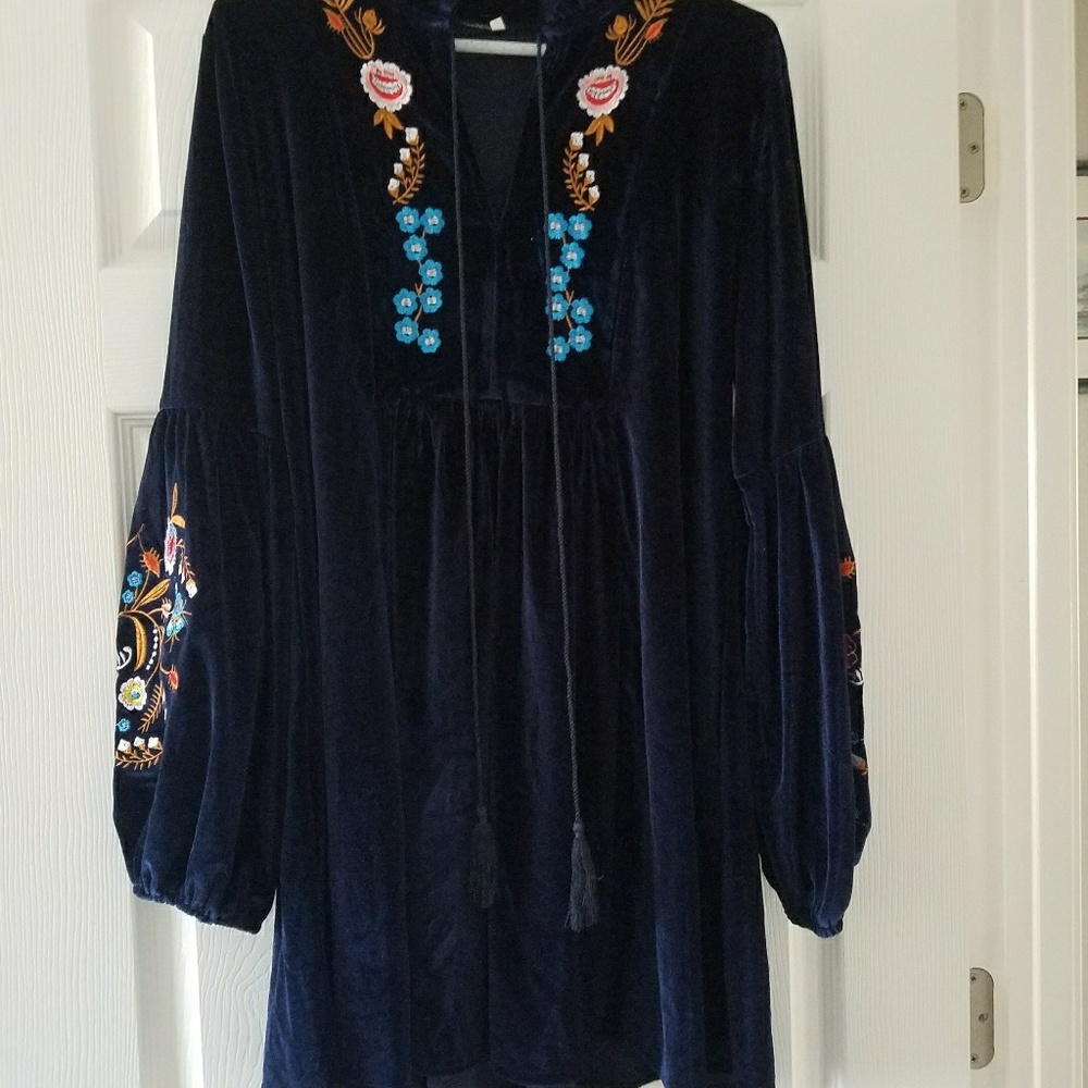 Velvet mini dress